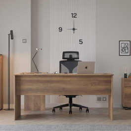 Hanah Home Rms-320-Oo-1 Escritorio de estudio en Nogal